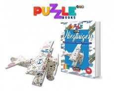 3D Puzzel kleurboek set - Vliegtuigen +10j
