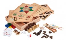Klassieke spellenverzameling Luxe houten uitvoering in box